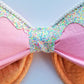 Pink Icing Wired Fabric Bow