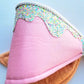 Pink Icing Wired Fabric Bow