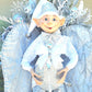 Silver White Elf Christmas Wreath