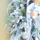 Silver White Elf Christmas Wreath