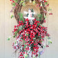 Grapevine Basket Snow Globe Christmas Wreath