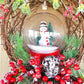 Grapevine Basket Snow Globe Christmas Wreath