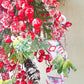 Grapevine Basket Snow Globe Christmas Wreath