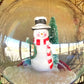 Grapevine Basket Snow Globe Christmas Wreath