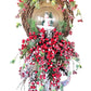 Grapevine Basket Snow Globe Christmas Wreath