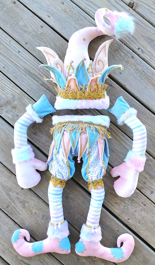 Spring Pastel Jester Elf Wreath Attachment
