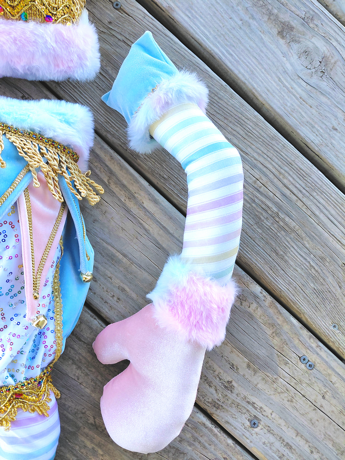 Spring Pastel Jester Elf Wreath Attachment