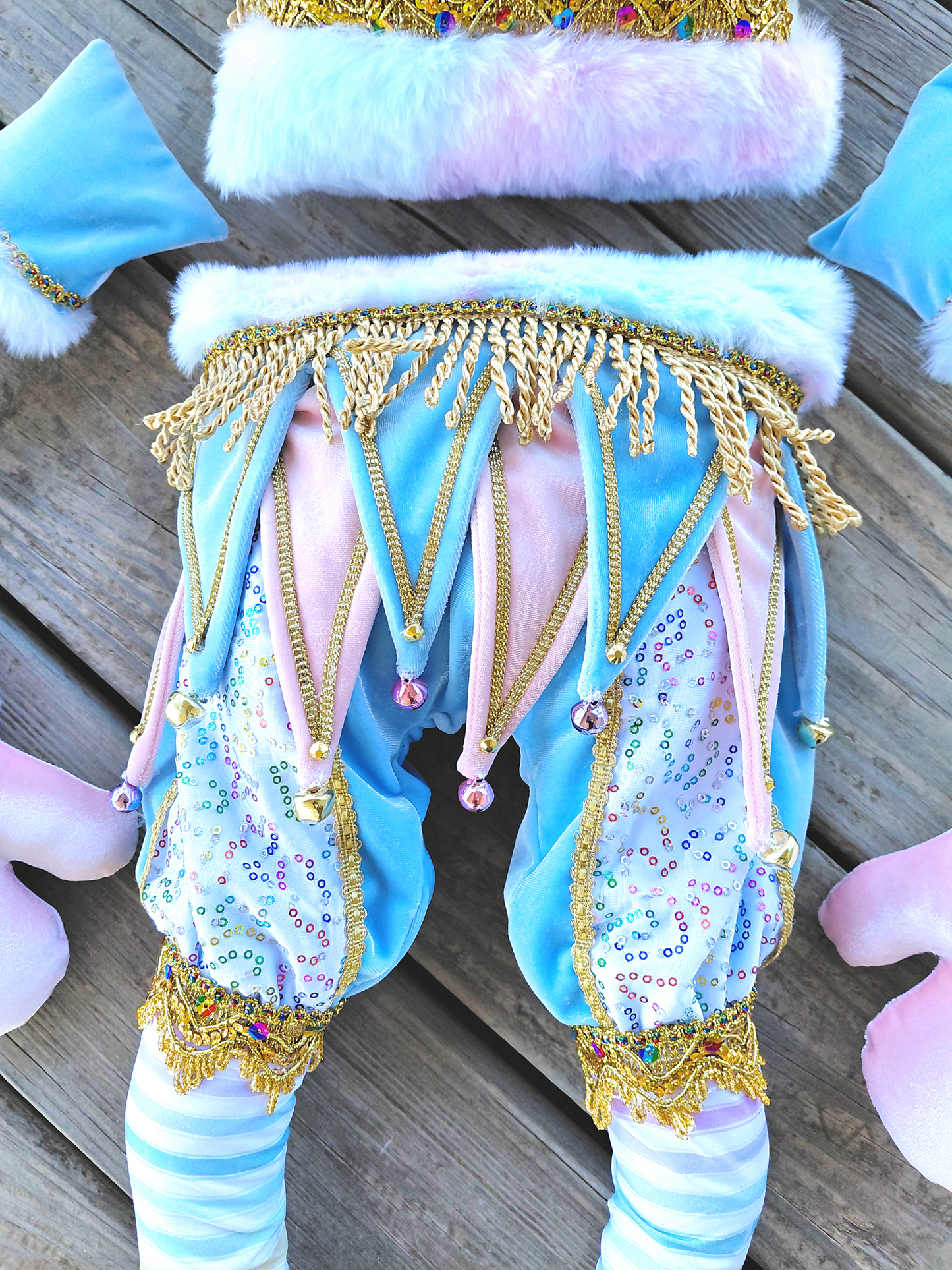 Spring Pastel Jester Elf Wreath Attachment
