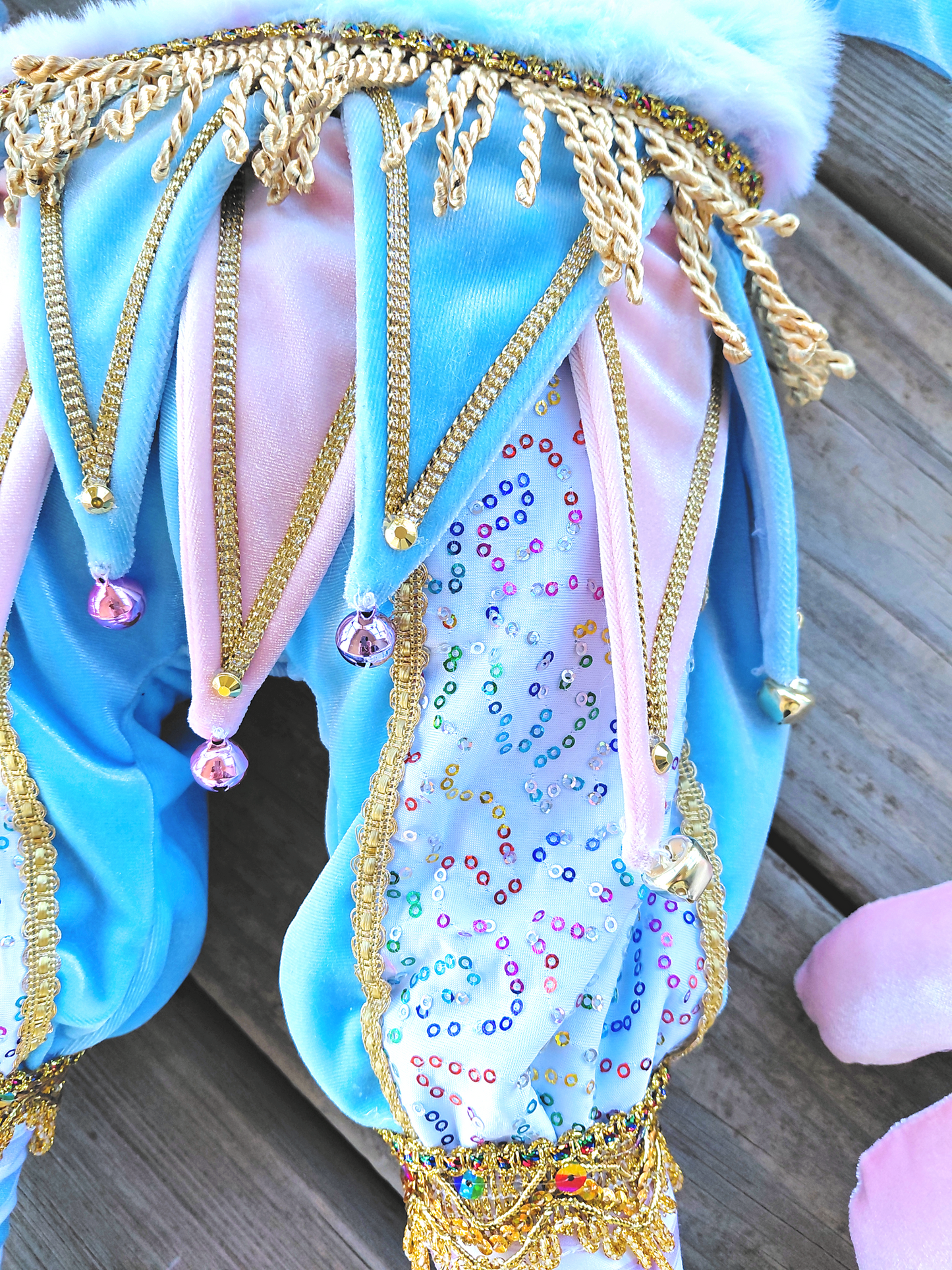 Spring Pastel Jester Elf Wreath Attachment