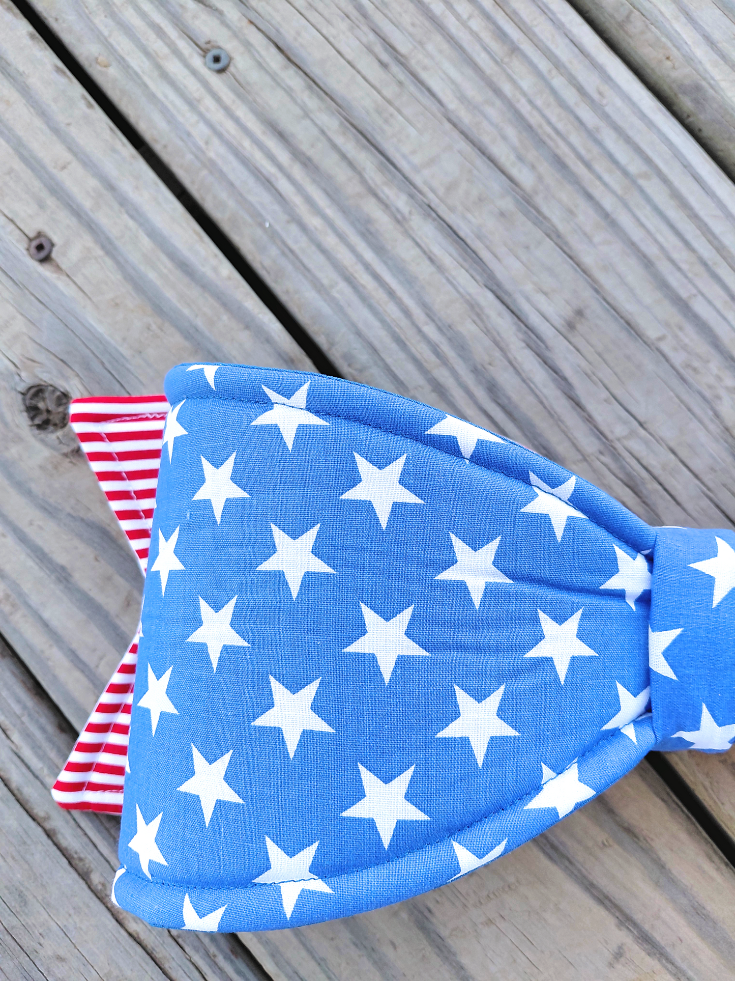 Stars and Stripes Wired Fabric Bow