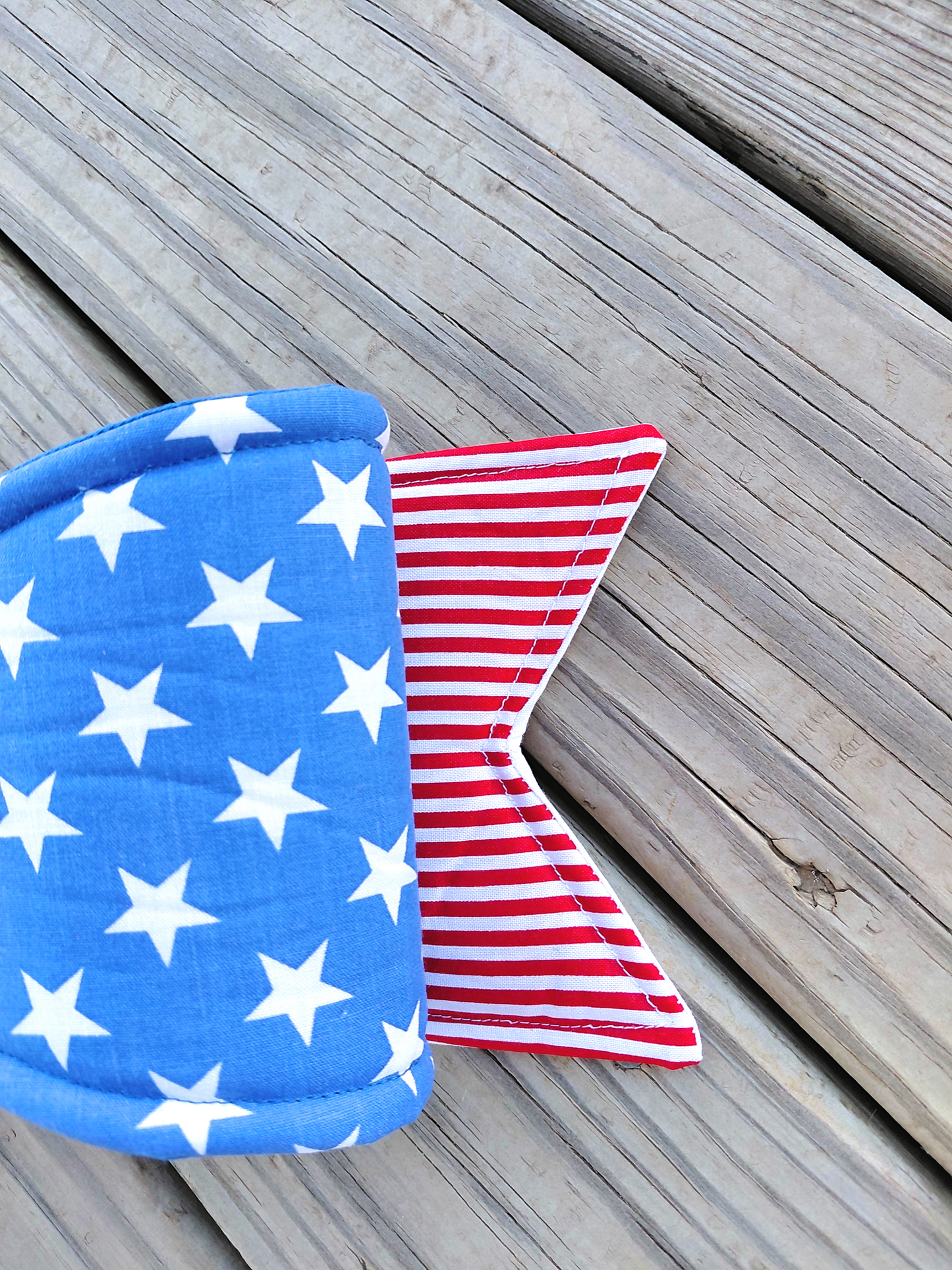 Stars and Stripes Wired Fabric Bow