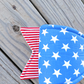 Stars and Stripes Wired Fabric Bow