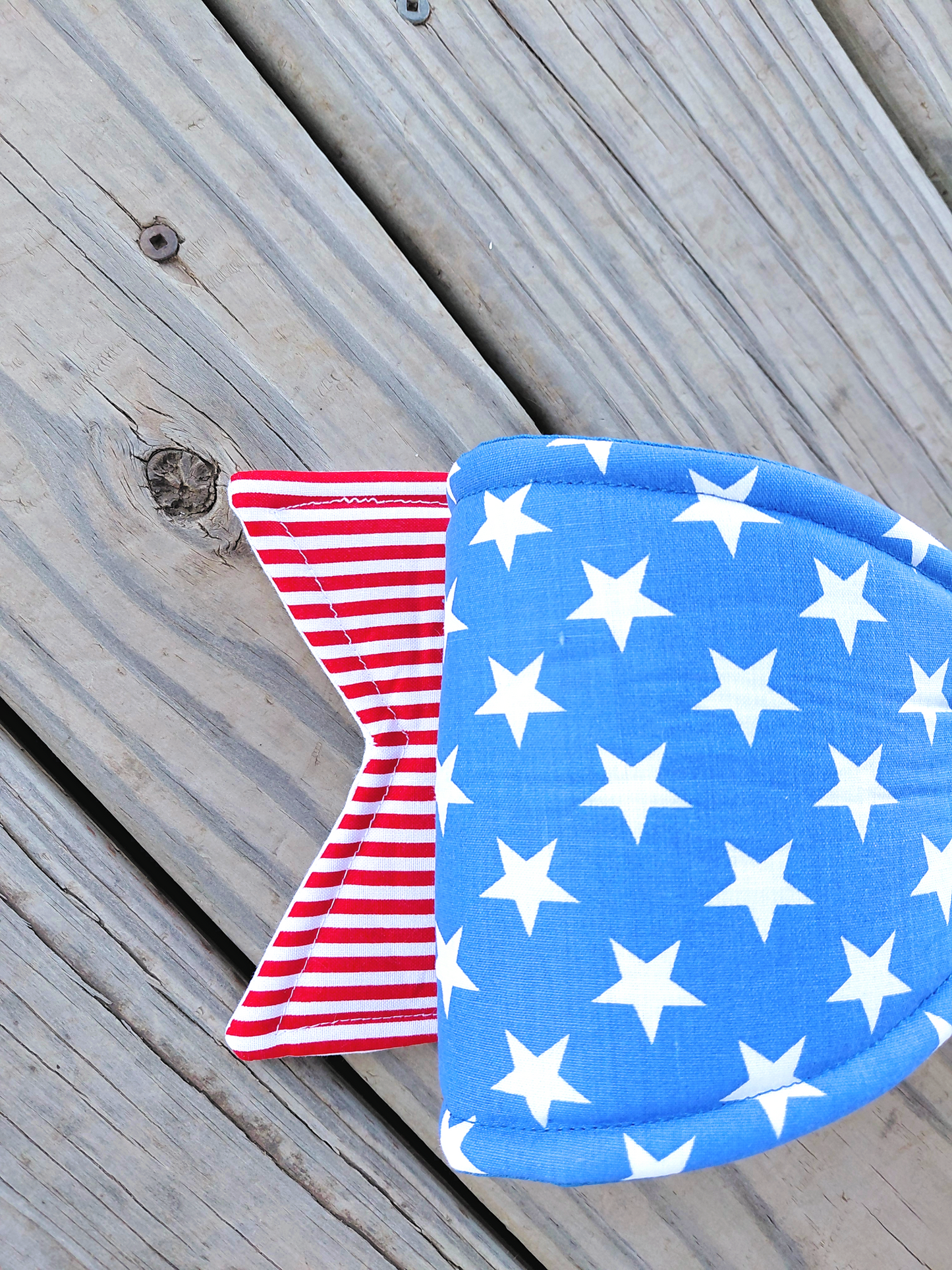 Stars and Stripes Wired Fabric Bow