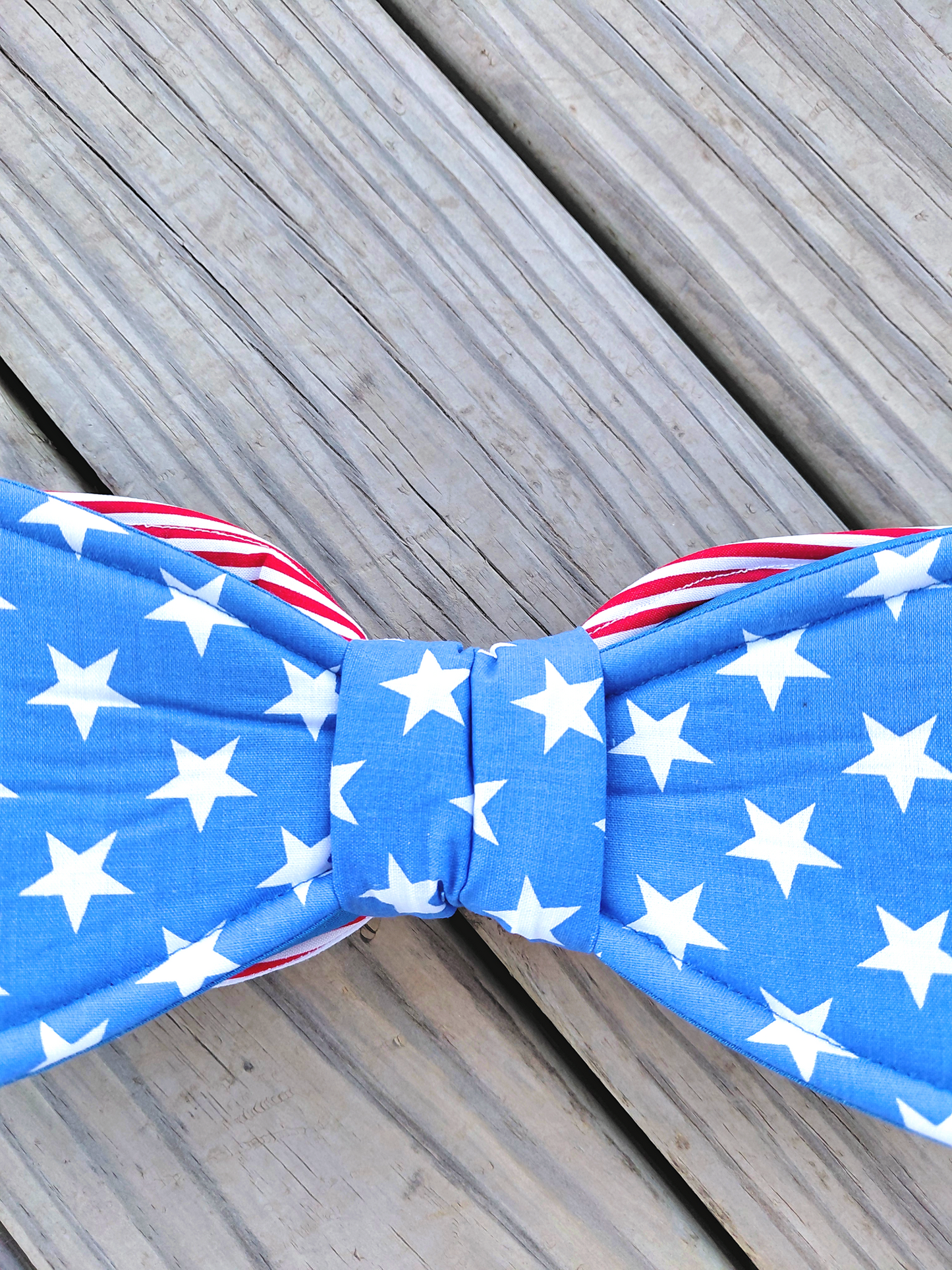 Stars and Stripes Wired Fabric Bow
