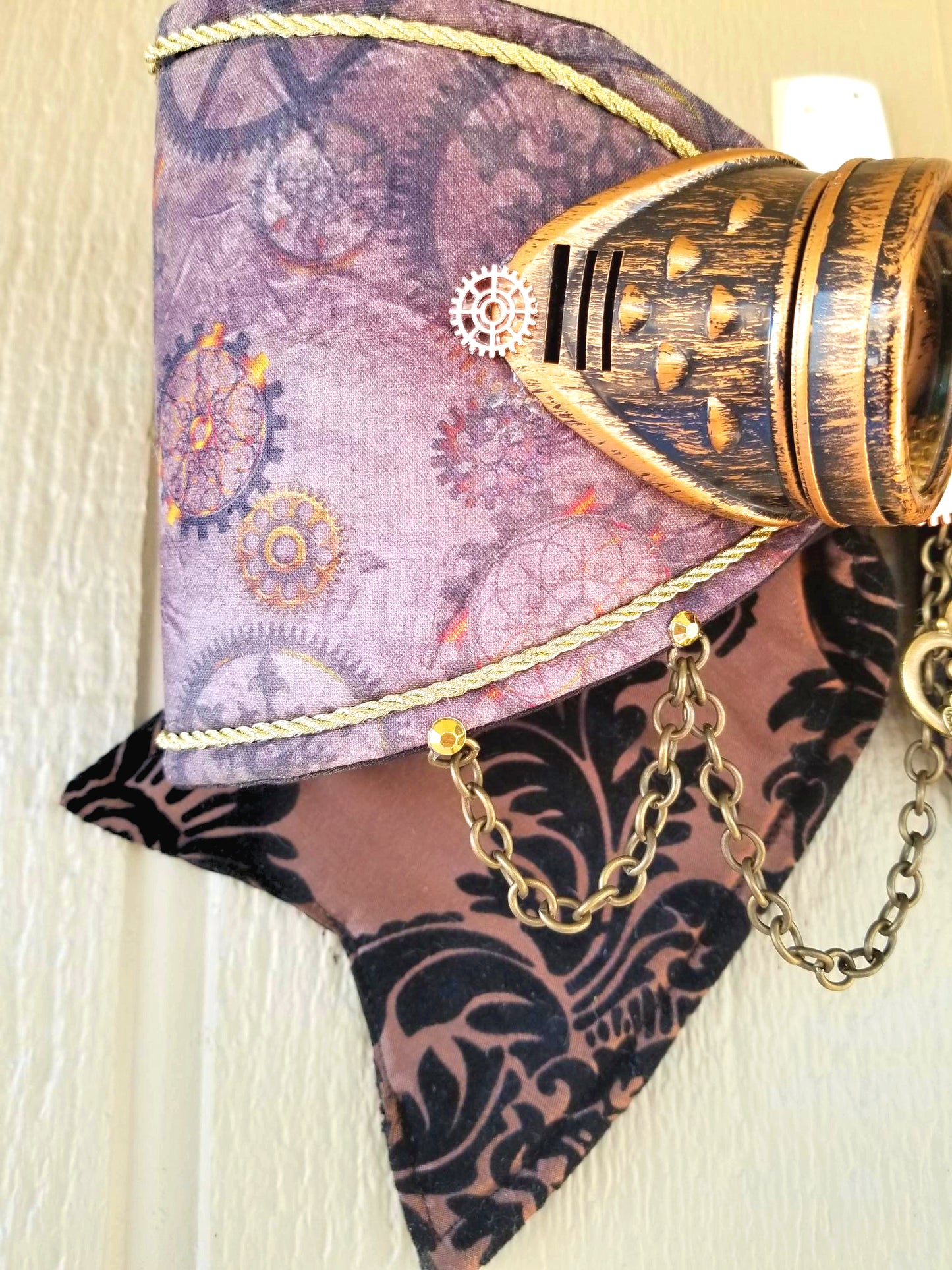 Steampunk Fabric Wired Bow