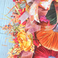 Velvet Pumpkin Fall Swag Wreath