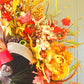 Velvet Pumpkin Fall Swag Wreath