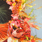 Velvet Pumpkin Fall Swag Wreath