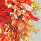 Velvet Pumpkin Fall Swag Wreath