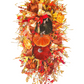 Velvet Pumpkin Fall Swag Wreath