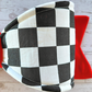 Red Velvet Checkered Wired Fabric Bow
