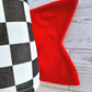 Red Velvet Checkered Wired Fabric Bow