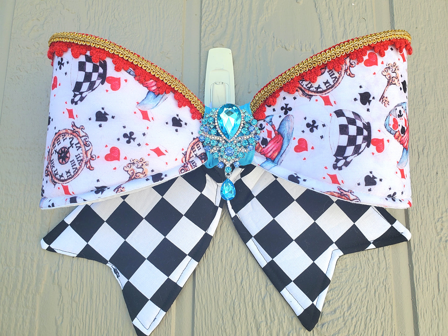 Alice in Wonderland Wired Fabric Bow
