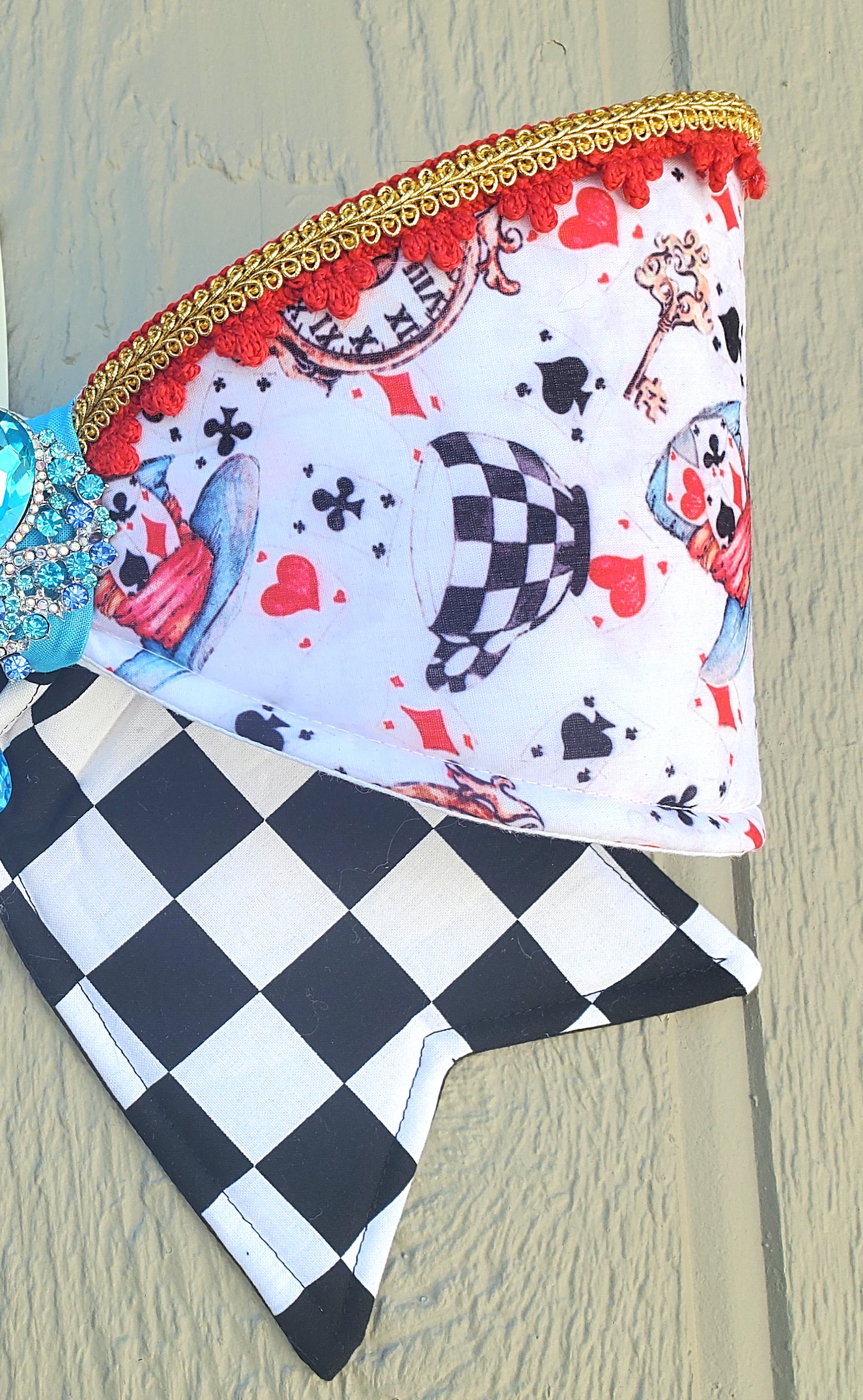 Alice in Wonderland Wired Fabric Bow