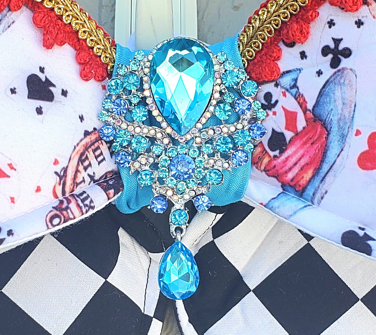 Alice in Wonderland Wired Fabric Bow