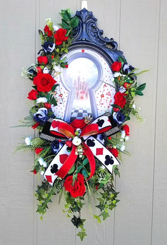 Wonderland Looking Glass Floral Wall Decor