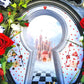 Wonderland Looking Glass Floral Wall Decor